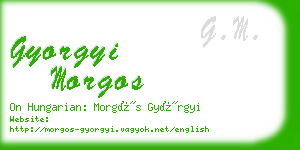 gyorgyi morgos business card